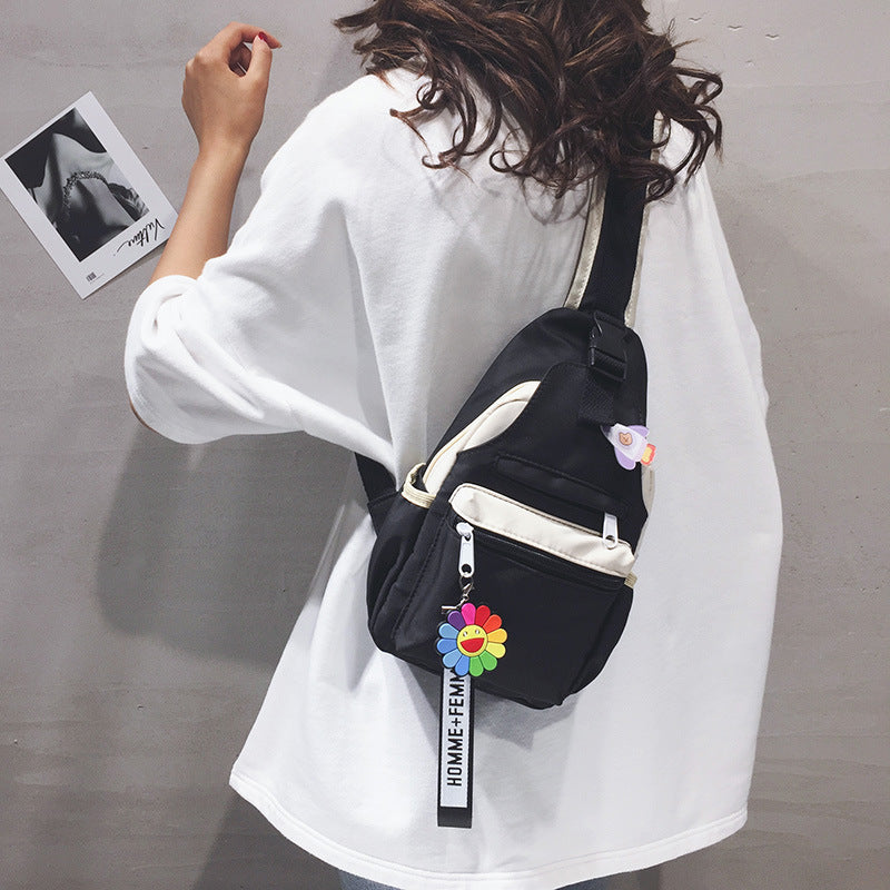 Japanese Small Fresh Student Canvas Chest Bag