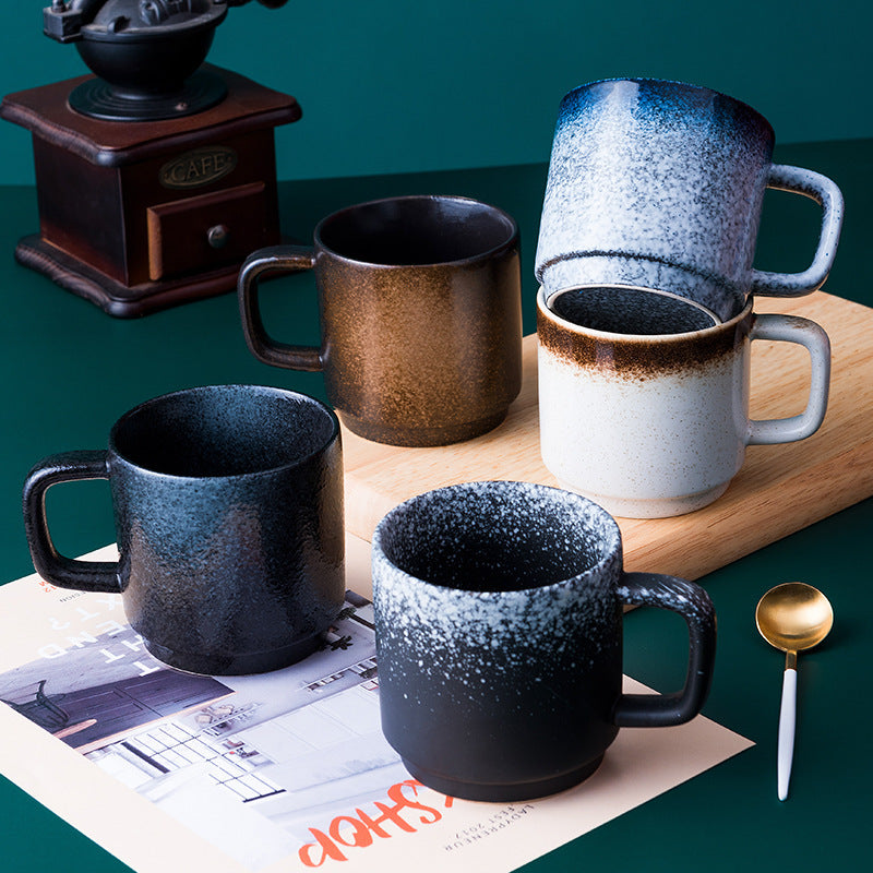 Tasse japonaise en céramique Tasse à eau Tasse à café Tasse à anse Tasse à boire Tasse à lait domestique Tasse à jus Tasse à thé