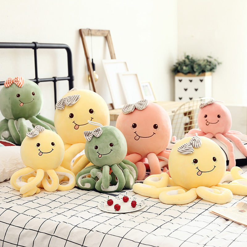 Cute Stuffed Fish Toy Plushed Octopus Doll Soft Colorful Octopus Plush Toys Funny Faces Gift Sending