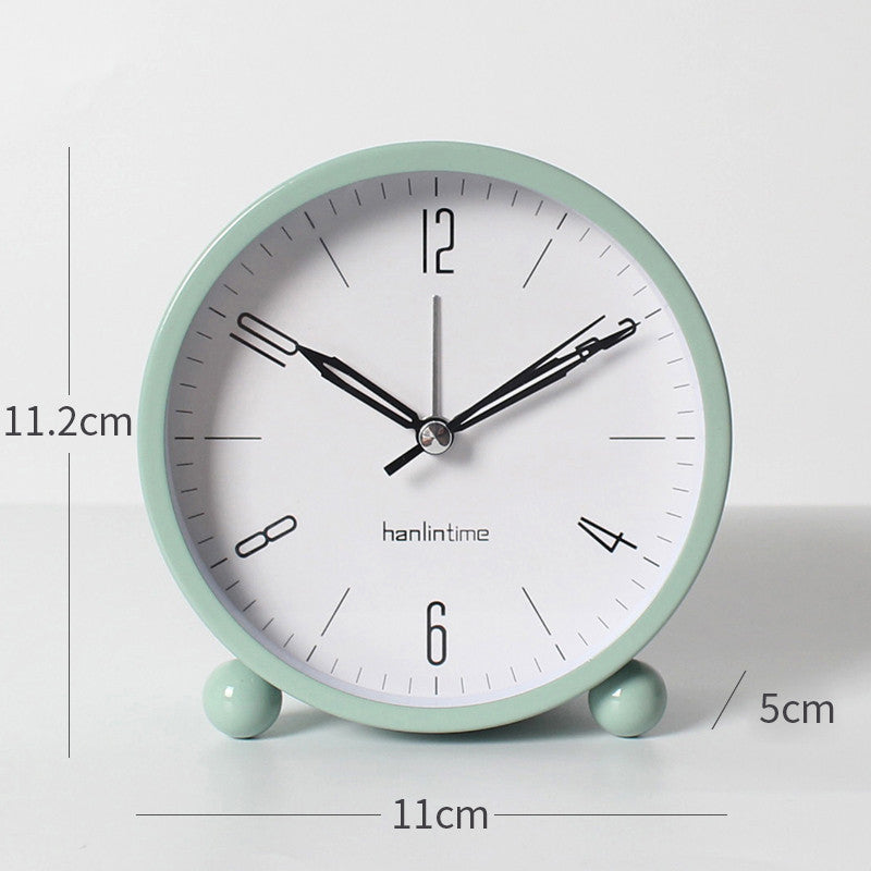 Small Alarm Clock Simple Creative Silent Student Bedside Bedroom Clock Personalized Clock Ornament Seat Clock Luminous Dormitory