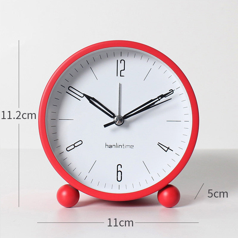 Small Alarm Clock Simple Creative Silent Student Bedside Bedroom Clock Personalized Clock Ornament Seat Clock Luminous Dormitory