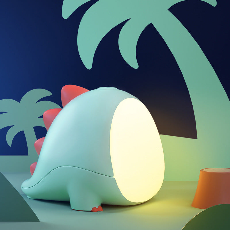 Dinosaur Silicone Night Light Children's Bedroom Cartoon Cute Atmosphere Lamp Bedside Sleeping Night Light Gift