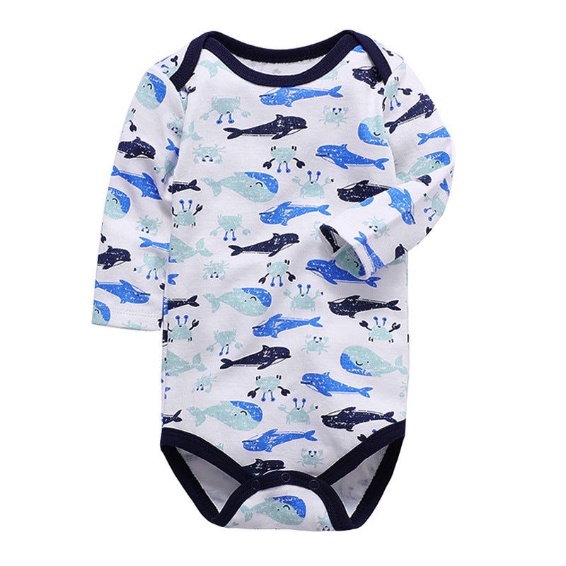 Cotton Long-Sleeved Triangle Romper Spring And Autumn Children'S Romper Bag Fart Clothes Baby And Children'S Clothing