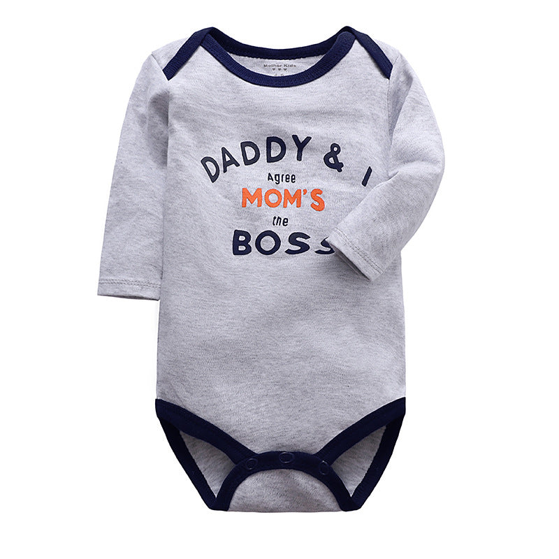Cotton Long-Sleeved Triangle Romper Spring And Autumn Children'S Romper Bag Fart Clothes Baby And Children'S Clothing