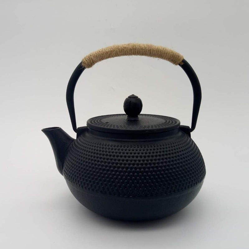 Théière en fonte bouillante, théière artisanale non revêtue, vieille théière japonaise en fer, théière de santé domestique, service à thé Kung Fu