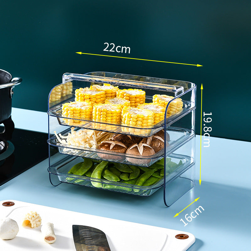 Étagère de rangement de cuisine portable multicouche à tiroirs pour aliments