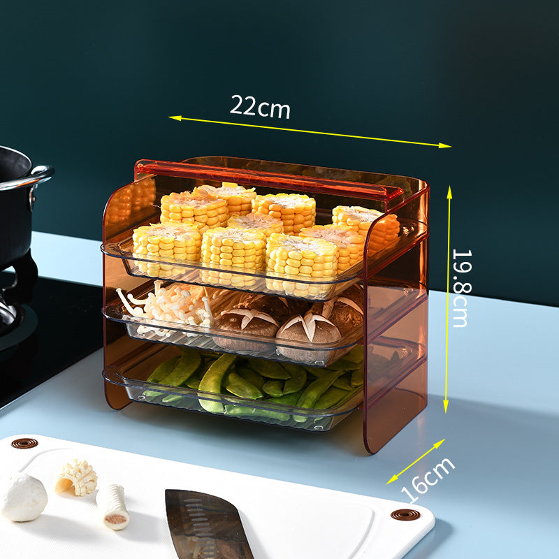 Étagère de rangement de cuisine portable multicouche à tiroirs pour aliments