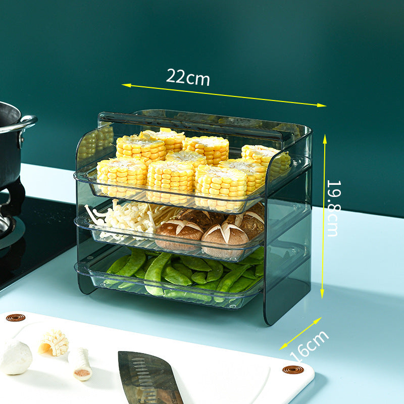 Étagère de rangement de cuisine portable multicouche à tiroirs pour aliments