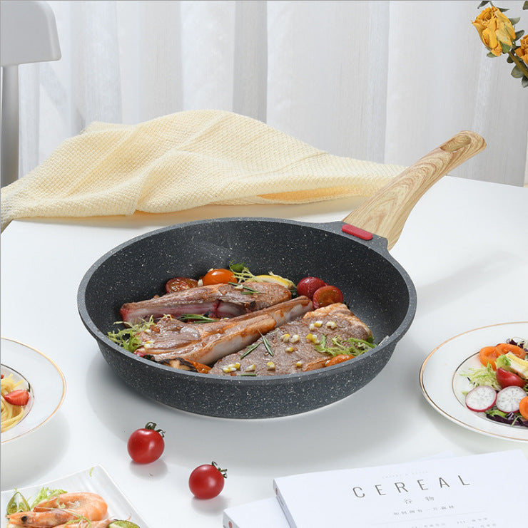 New Korean Style Macadamite Pan Non Stick Pan Fried Steak Pan Double Bottom Intelligent Sense Of Temperature Home Pan Fried Egg Pan