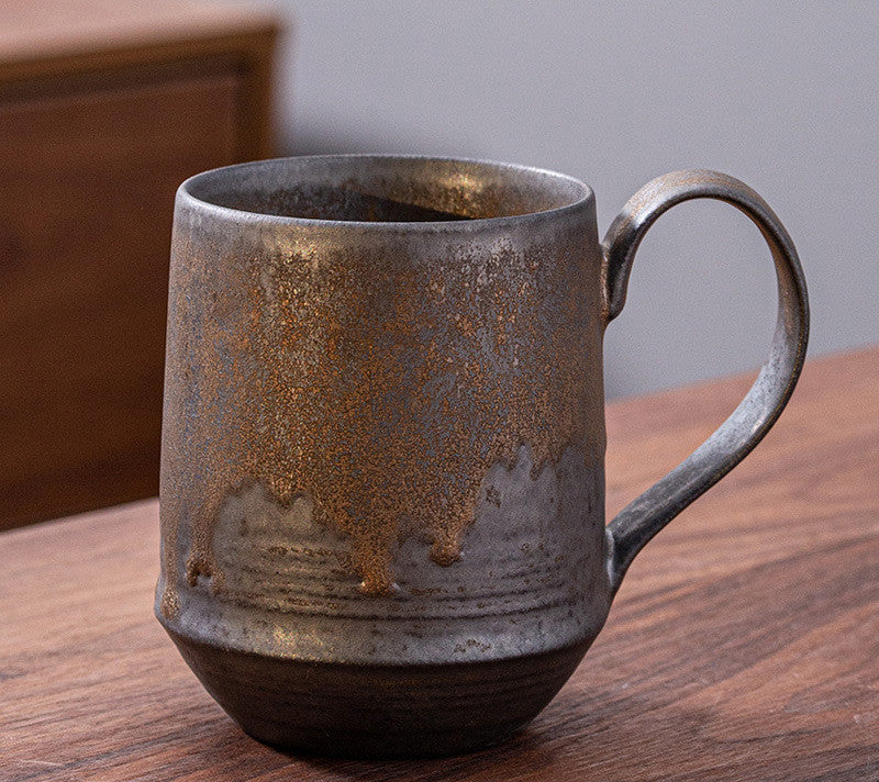 Gilt Glaze Coffee Cup Japanese Style Cup And Saucer Set