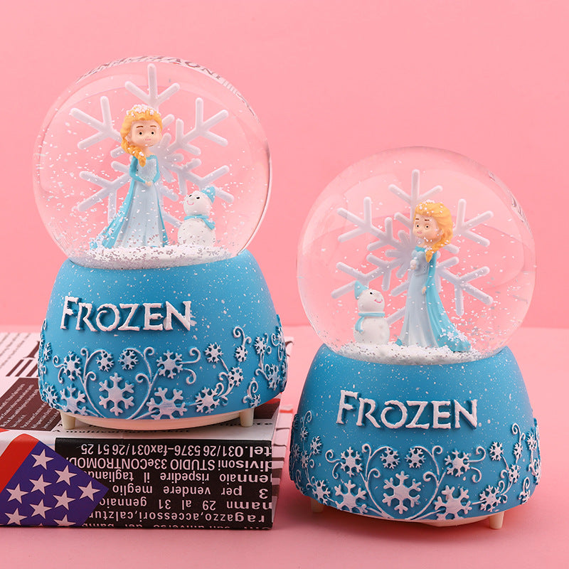 Boîte à Musique Lumineuse Ours Lavande Flocon de Neige Boule de Cristal Cadeau de Saint-Valentin Fête des Enfants Étudiant Petite Amie