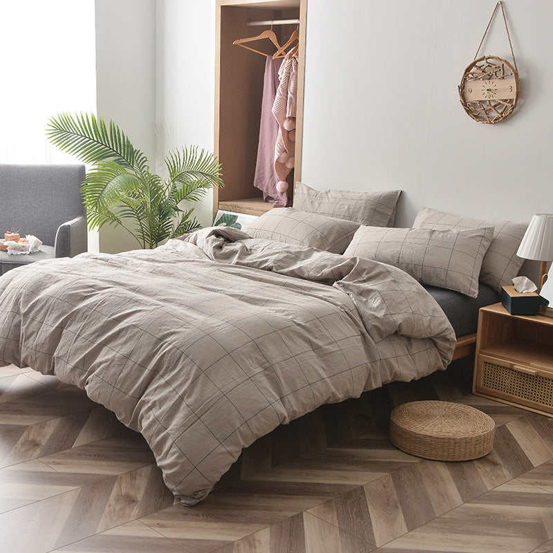 Wuyin Four Piece Cotton Washed Cotton Set