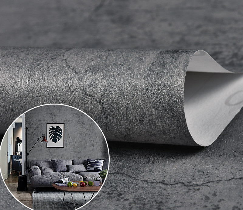Papier Peint Autocollant Décoration Chambre Boutique de Vêtements Papier Peint Gris Stickers Muraux Nordiques Stickers Muraux Ciment