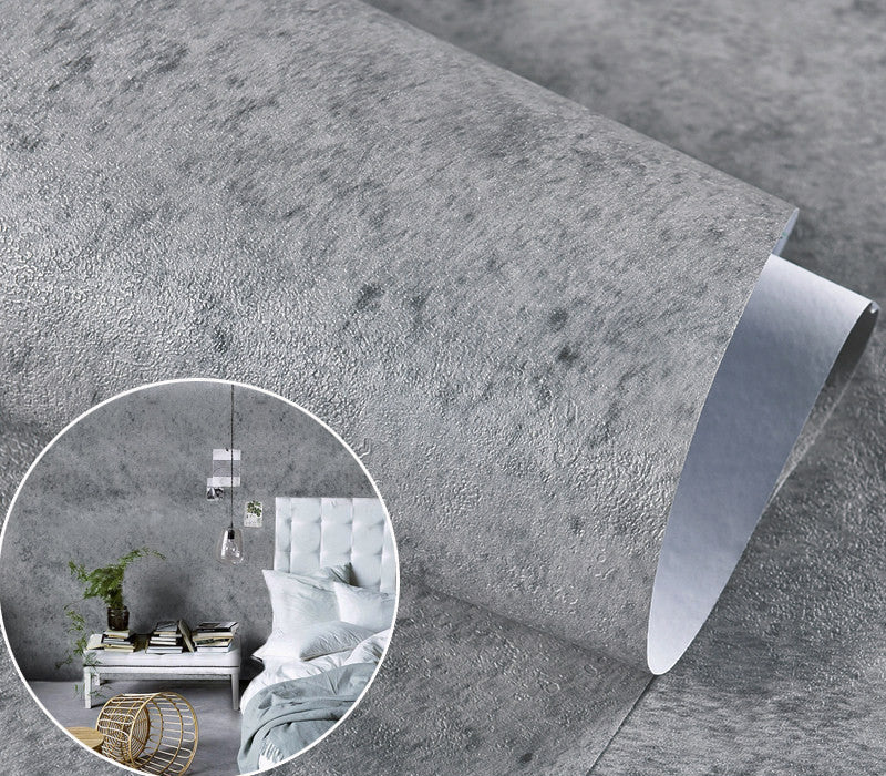 Papier Peint Autocollant Décoration Chambre Boutique de Vêtements Papier Peint Gris Stickers Muraux Nordiques Stickers Muraux Ciment