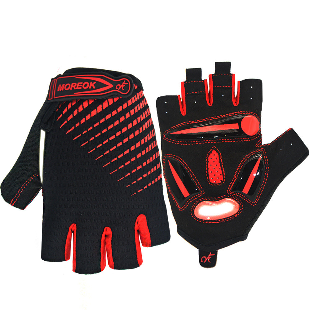Half-Finger Reflective Colorful Sports Short Finger Gloves