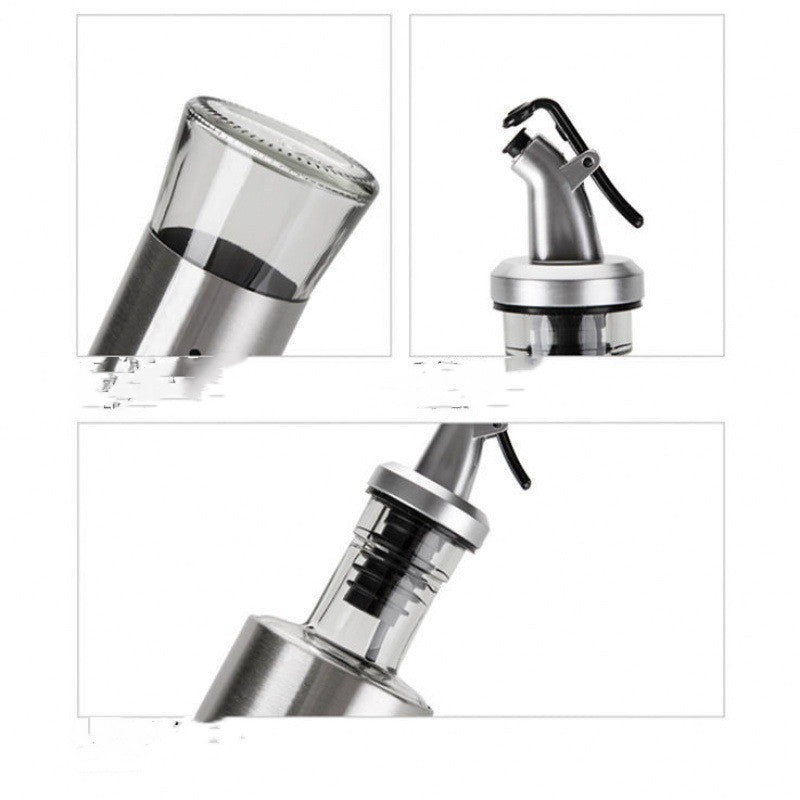 Japanese Stainless Steel Glass Oil Pot Soy Sauce Bottle