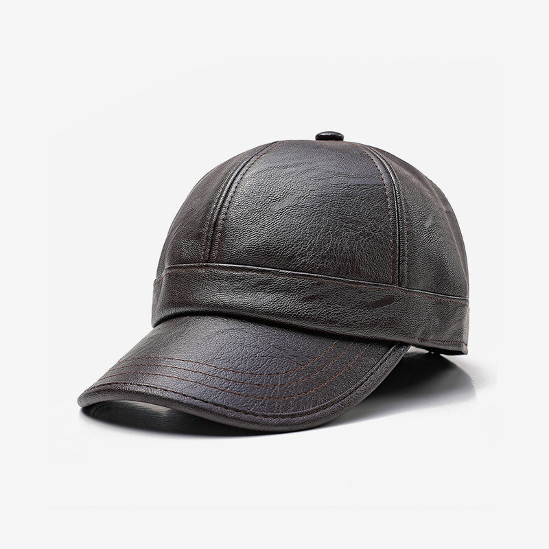 Sun Crown Autumn Winter Baseball Cap Middle Aged Warm Hat Men's Simple Duck Cap