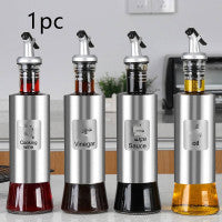 Japanese Stainless Steel Glass Oil Pot Soy Sauce Bottle
