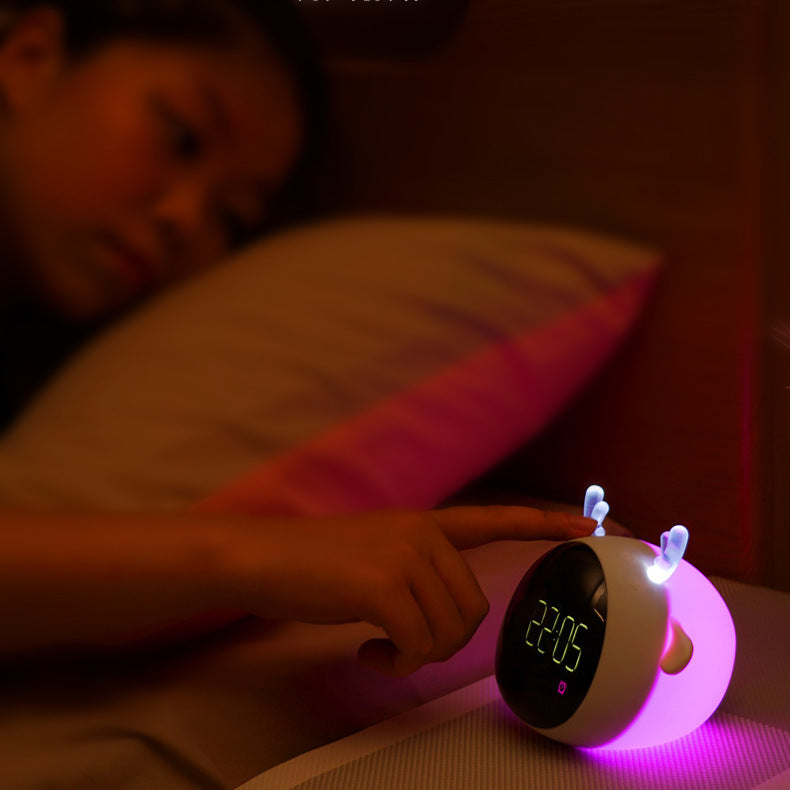 Cute Pet Time Light Smart Small Alarm Clock Mute Bedside Cute Cartoon Alarm Children Electronic Alarm Clock For Students