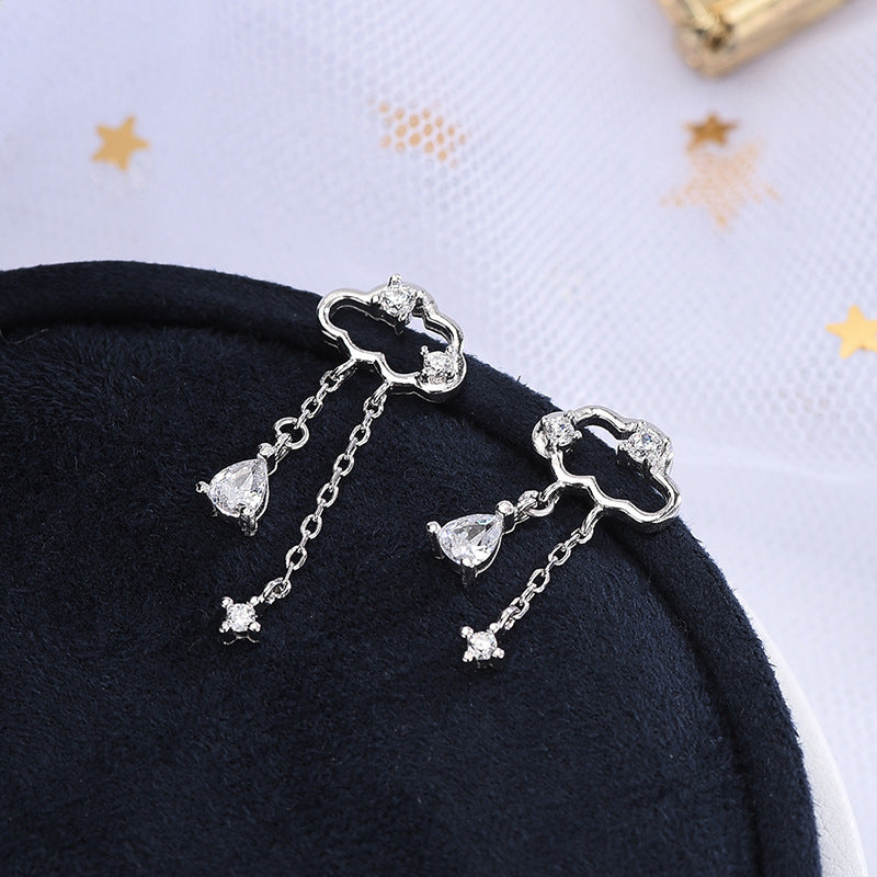 Cloud Earrings Fashion Popular Asymmetric White Earrings