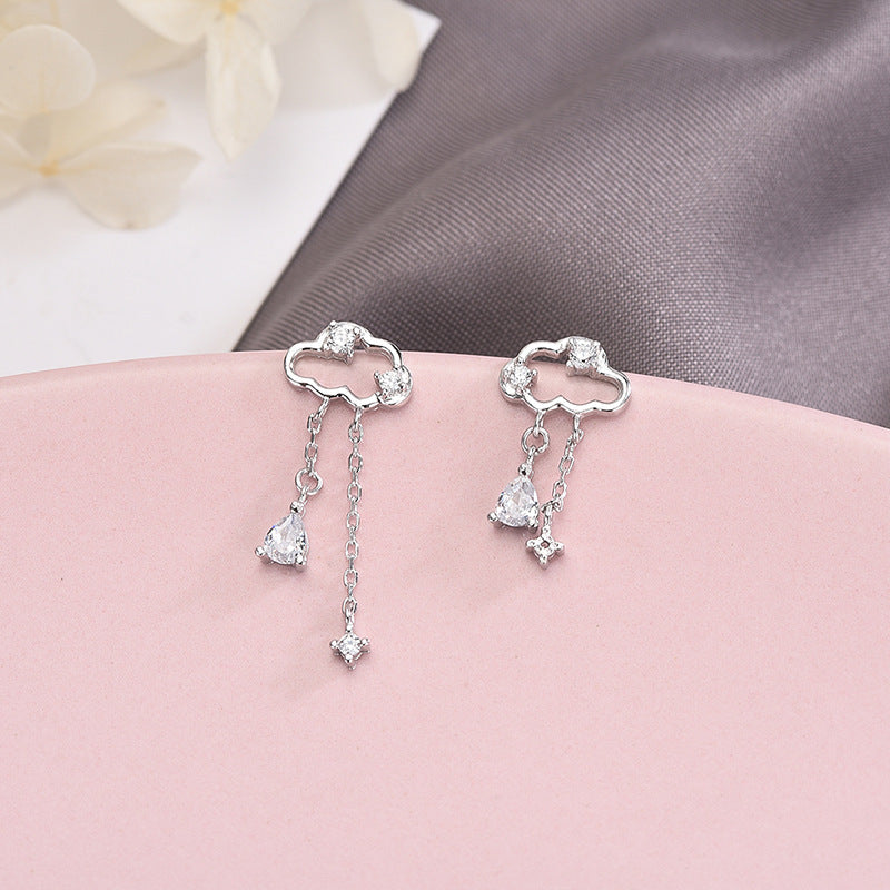 Cloud Earrings Fashion Popular Asymmetric White Earrings
