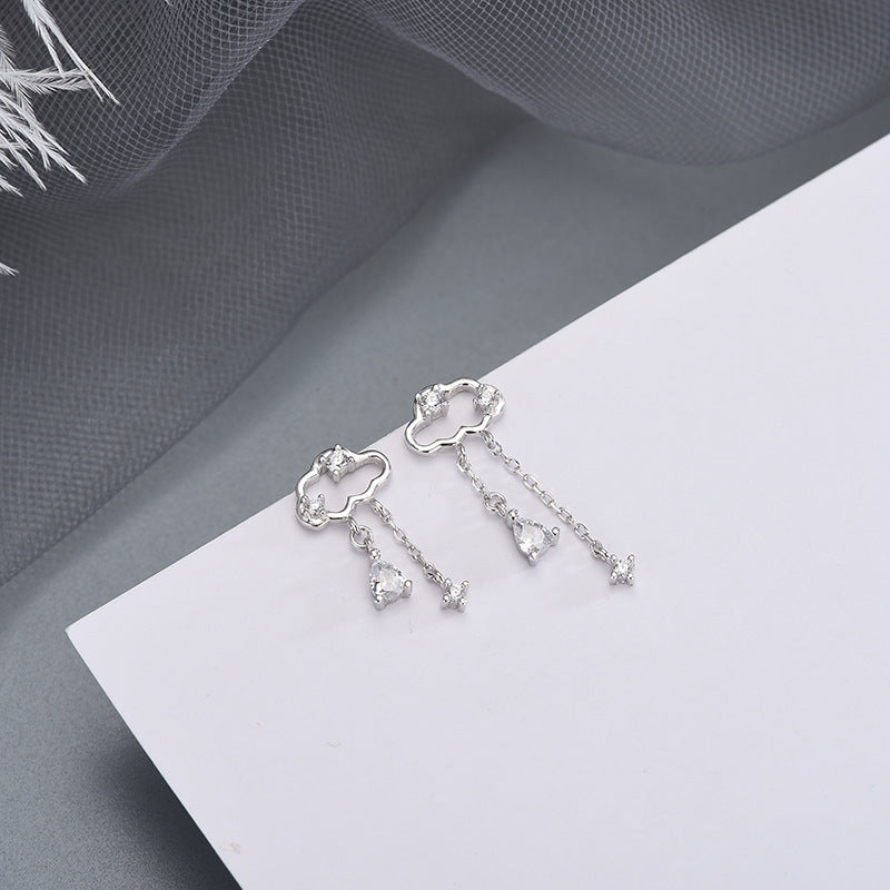 Cloud Earrings Fashion Popular Asymmetric White Earrings