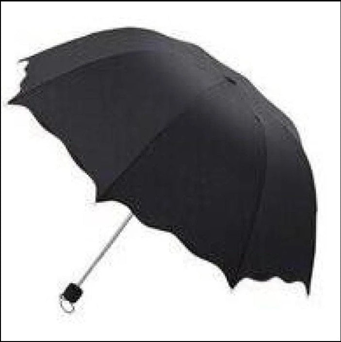 Folding Arched Ruffled Mirror Color UV Protection Umbrella Sun Protection Sun Umbrella