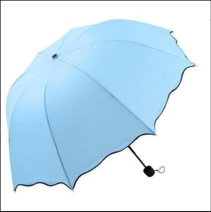 Folding Arched Ruffled Mirror Color UV Protection Umbrella Sun Protection Sun Umbrella