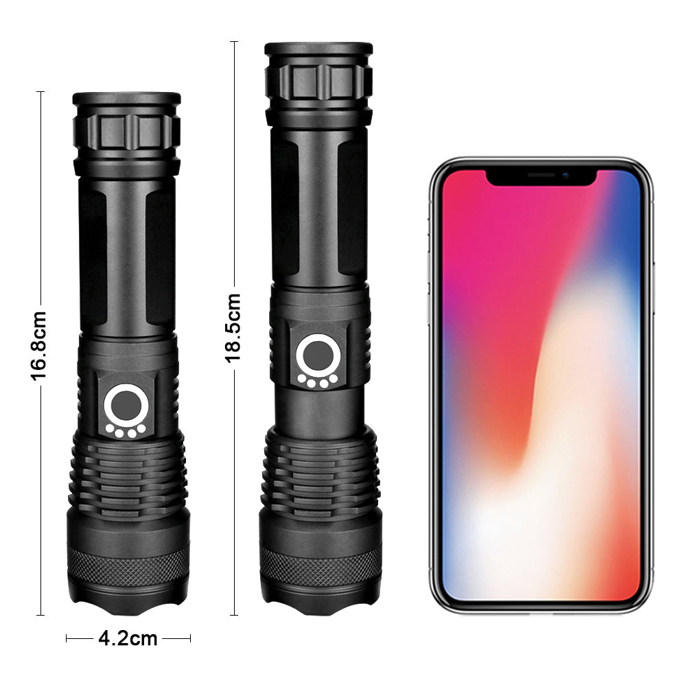 Lampe de poche éblouissante Xhp90 USB Zoom Xhp99 pour éclairage extérieur