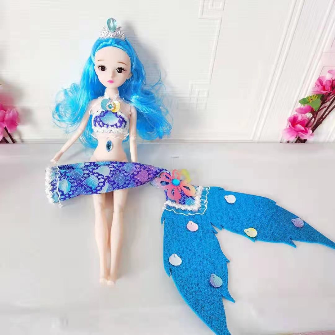Qingxue Dad Is Better Than The Removable Dress-Up Fish Scale Mermaid Toy Princess Doll