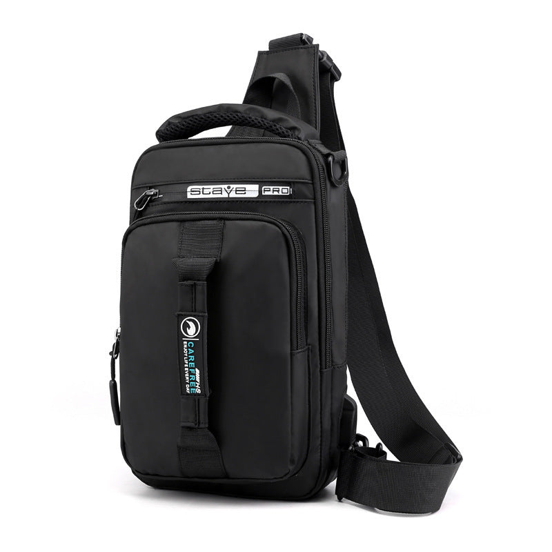 Korean Casual Sports Chest Bag Fashion Trend Backpack Men'S Mini Shoulder Messenger Bag Multifunctional Small Backpack