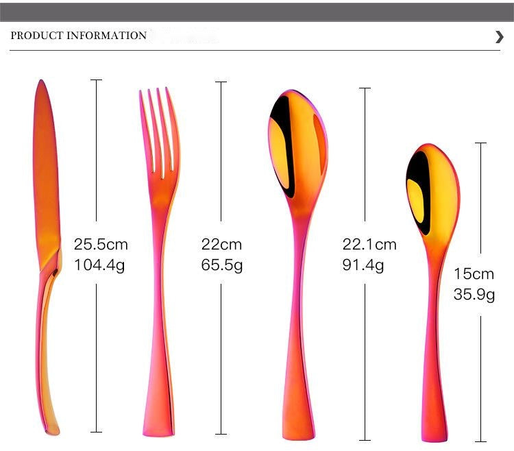 Four-piece stainless steel cutlery