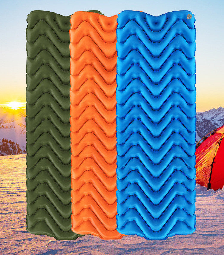 Factory Direct Outdoor Camping Camping Single Thick Ultra-Light Sleeping Pad Ultra-Light Portable Moisture-Proof Inflatable Cushion