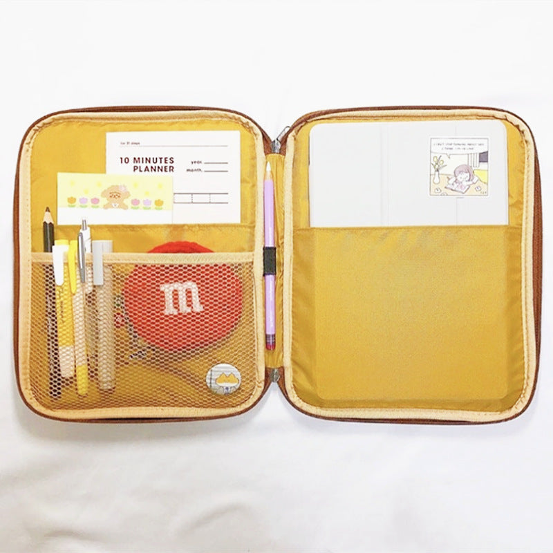 Compatible with Apple, Korean Embroidery Toast ipad Tablet Notebook Computer Liner Bag 11 inch 13 inch Handheld Digital Storage Bag