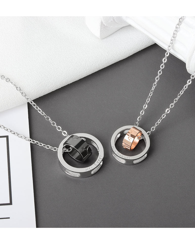 Couple Necklace A Pair Of Creative Couple Necklace Niche Design Cold Wind