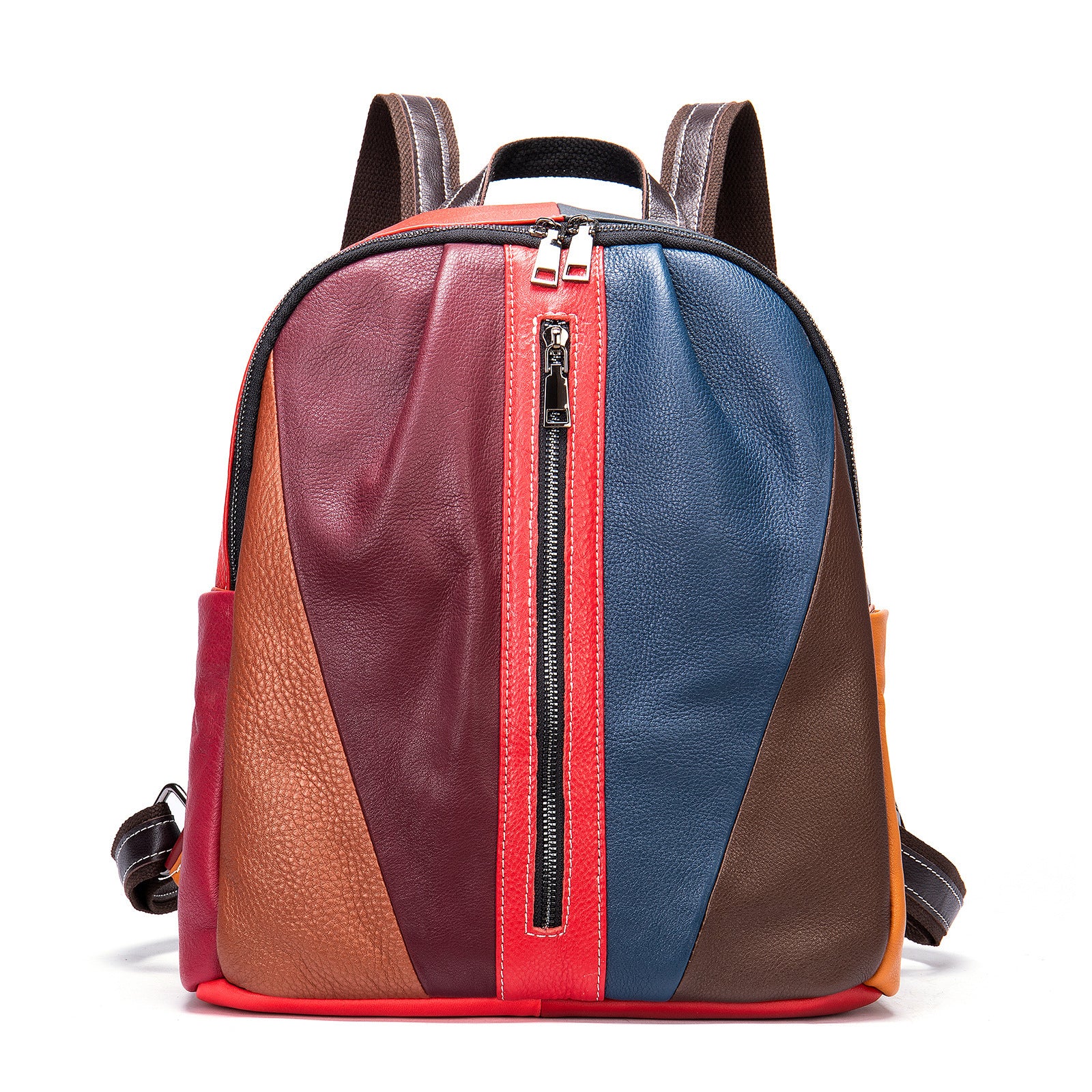 Manufacturers Custom Women'S Bags, Leather Stitching, Color Backpack, Casual Leather Handbags, New Style
