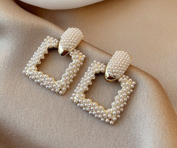 Temperament Pearl Earrings Female Earrings Korean Net Red Fashion High-End Atmosphere Earrings