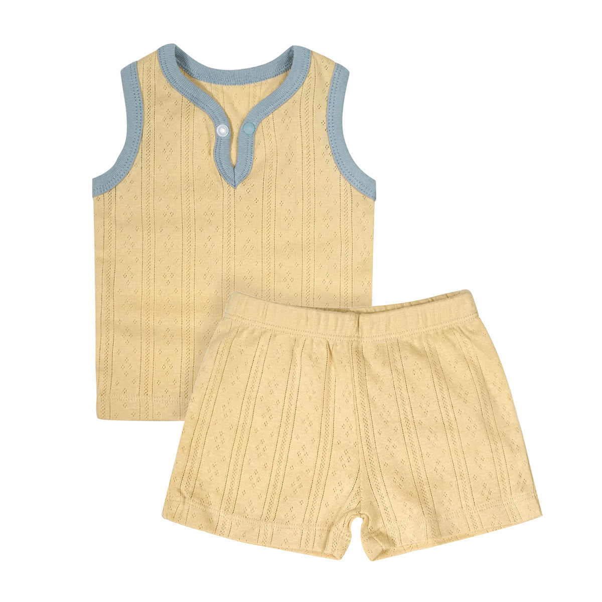 Summer Casual Cotton Soft Sleeveless Vest Suit