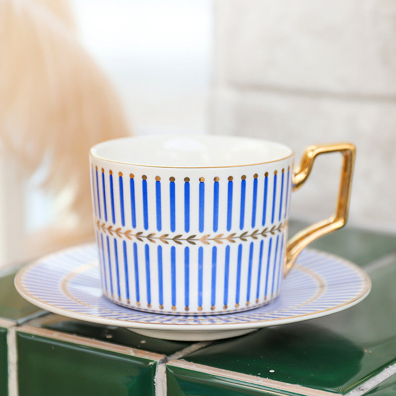 Coffee Cup And Saucer Set Household Afternoon Tea Flower Tea Cup