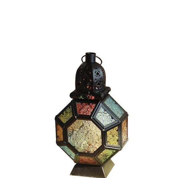 Photophore marocain portable en fer forgé