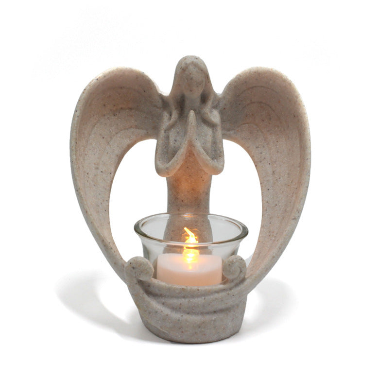 Angel Candle Holder Living Room Bedroom Tv Cabinet