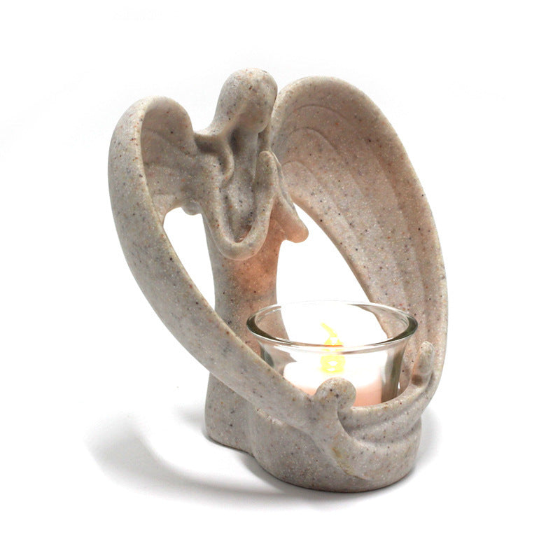 Angel Candle Holder Living Room Bedroom Tv Cabinet