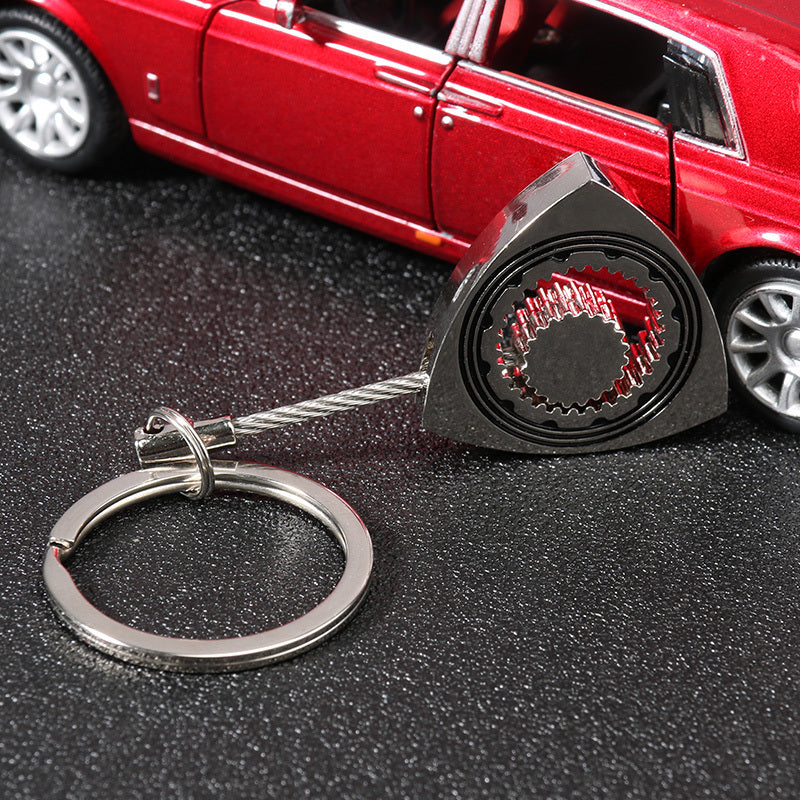 Metal Car Engine Key Chain Male Personality Creative Pendant