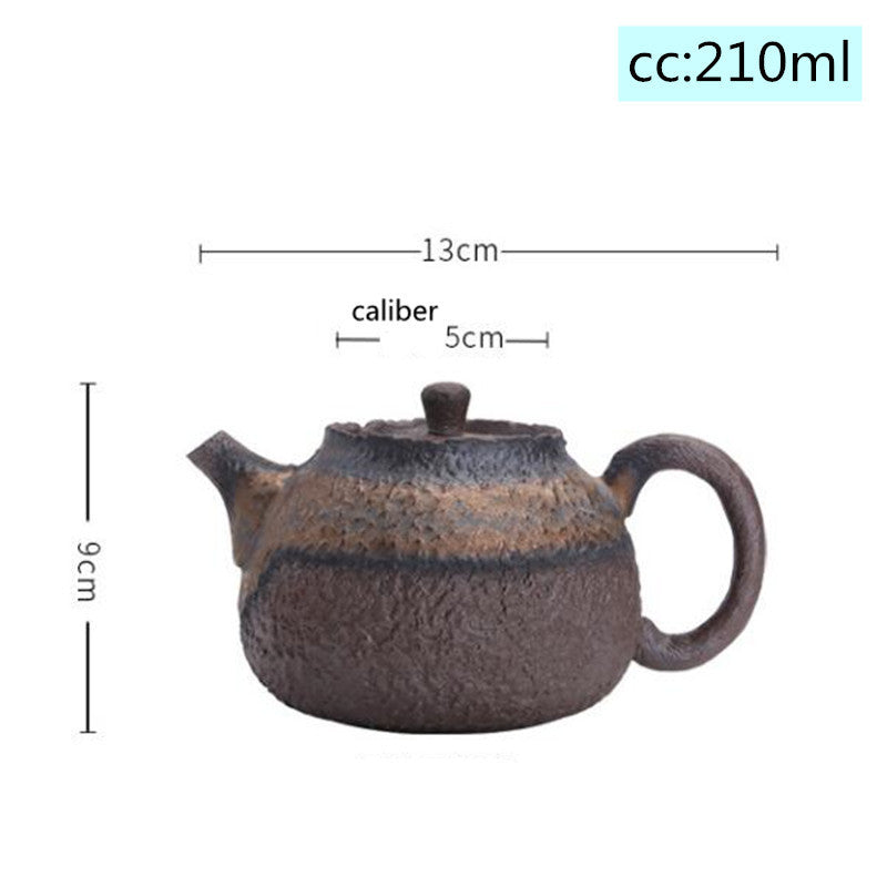 Retro Stoneware Teapot Stone Handmade Ceramic Kettle Chinese Tea Ceremony Supplies