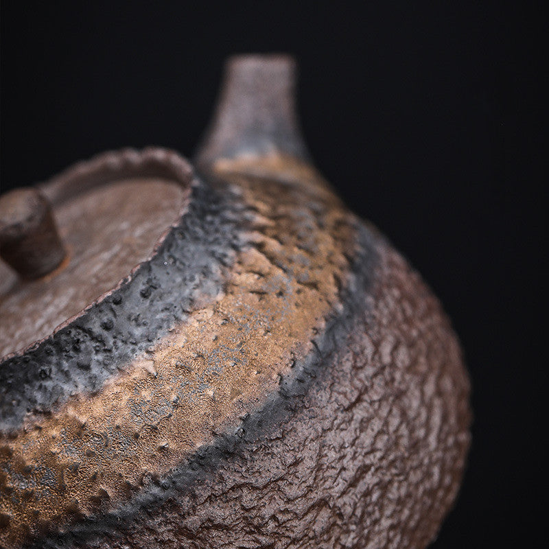 Retro Stoneware Teapot Stone Handmade Ceramic Kettle Chinese Tea Ceremony Supplies