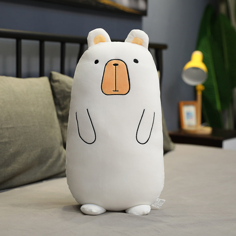 Dessin animé en peluche animal poupée poupée en gros longue bande oreiller de couchage