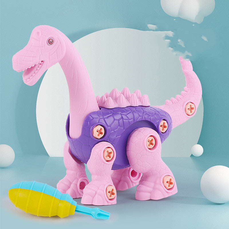 DIY Puzzle Assembly Electric Drill Disassembly And Assembly Dinosaur Toy