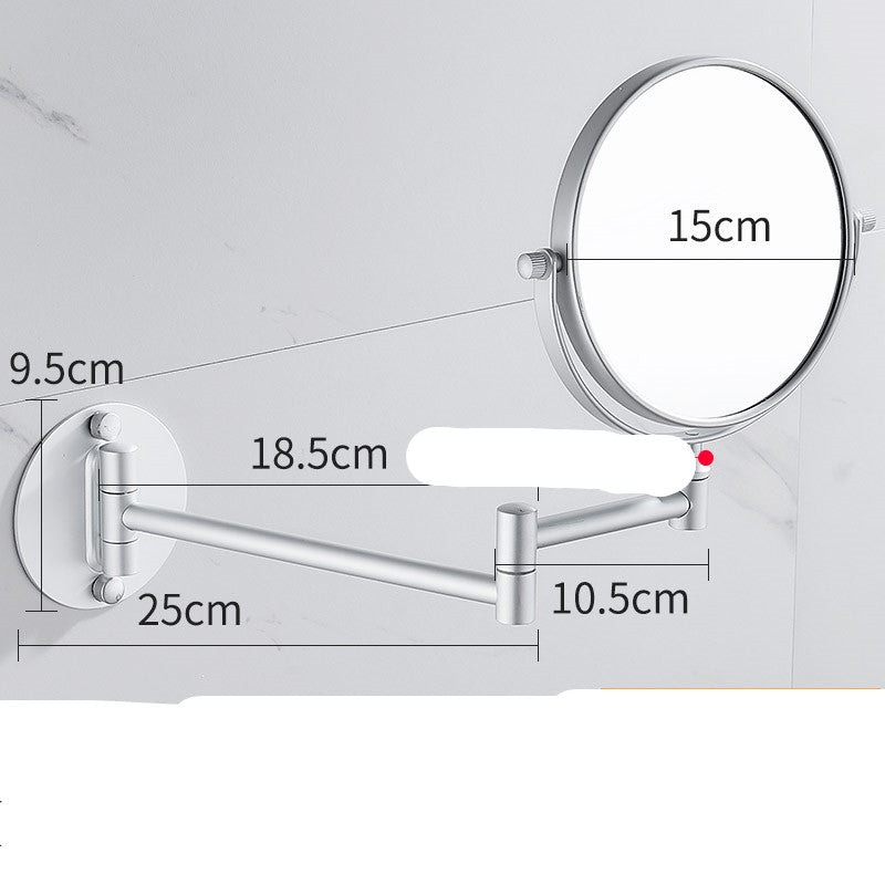 Punch-Free Makeup Mirror Mirror Double Sided Wall Mounted