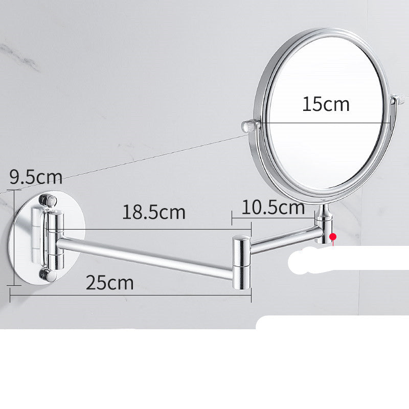 Punch-Free Makeup Mirror Mirror Double Sided Wall Mounted