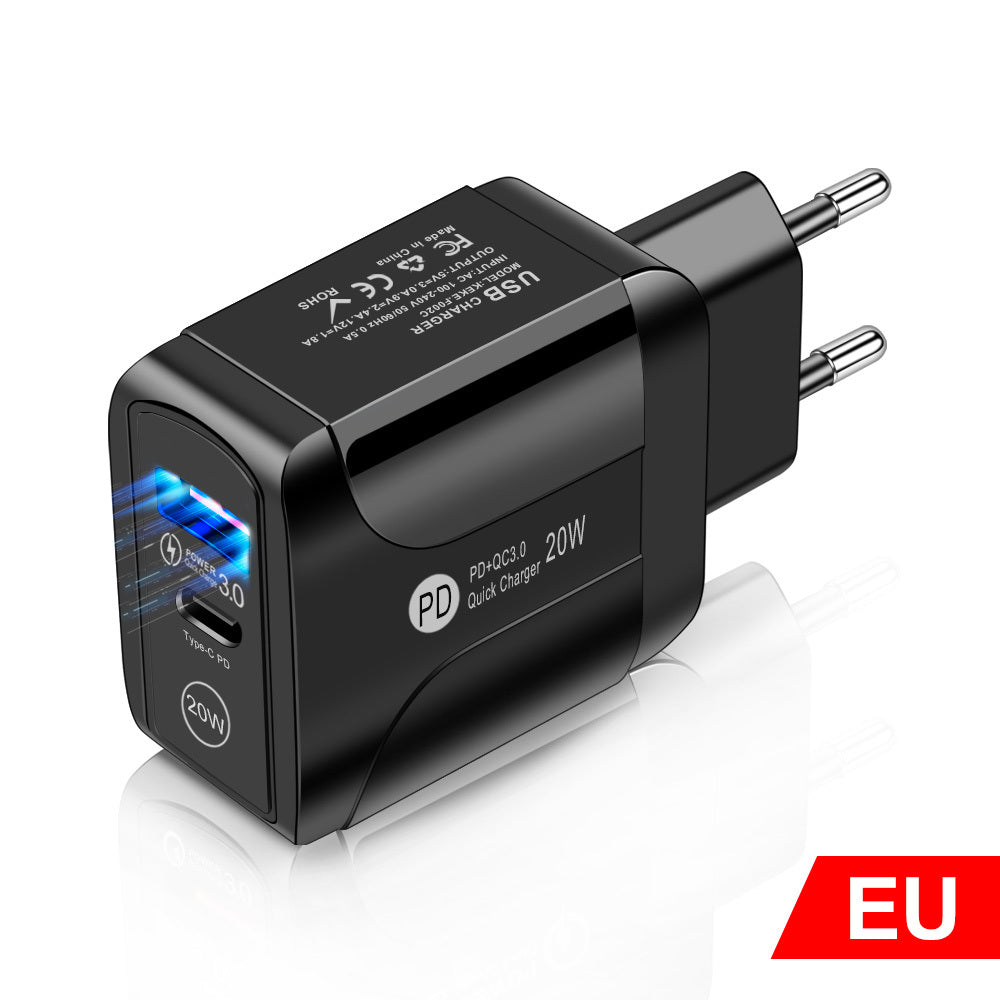 Chargeur de voyage rapide standard européen, américain et britannique